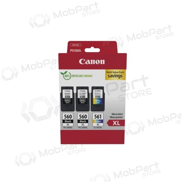 Canon PG-560XL/CL-561XL (3712C009) tindikassettide komplekt, BK/CMY