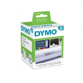 Dymo 99012 (S0722400) etiketid 36 x 89mm, 2 rulli x 260 etiketti, valge...