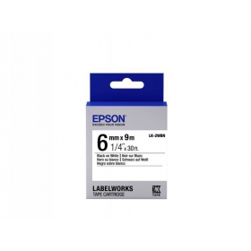 Epson etiketikassett LK-2WBN standardliim must valgel 6 mm (9 m)