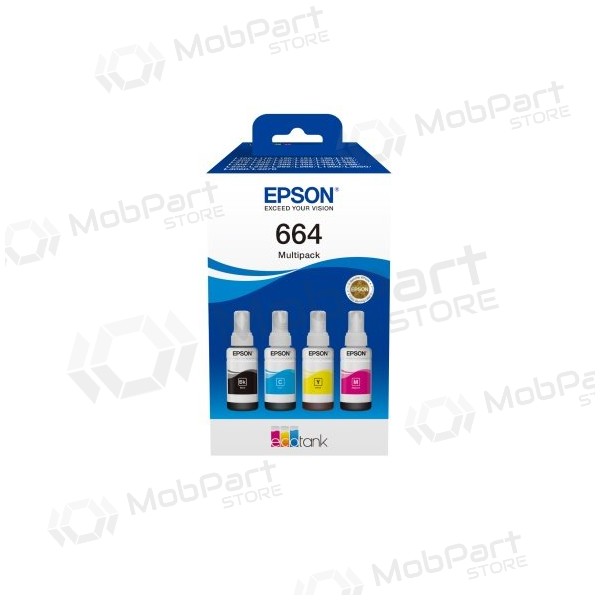 Epson 664 EcoTank (C13T66464A) tindipudelite komplekt, CMYK