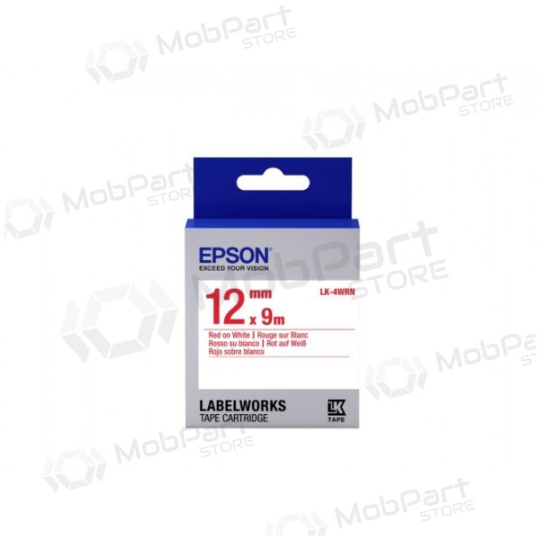Epson LK-4WRN (C53S654011) sildikassett standard, punane valgel 12mm (9m)