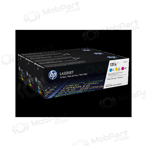 HP 131A (U0SL1AM) (CF211A+CF212A+CF213A), helesinine, , kollane kassett laserprinterite jaoks, 5400 leheküljed.
