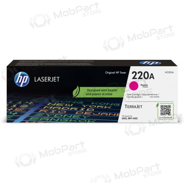 HP 220A (W2203A) laserikassett, purpurpunane