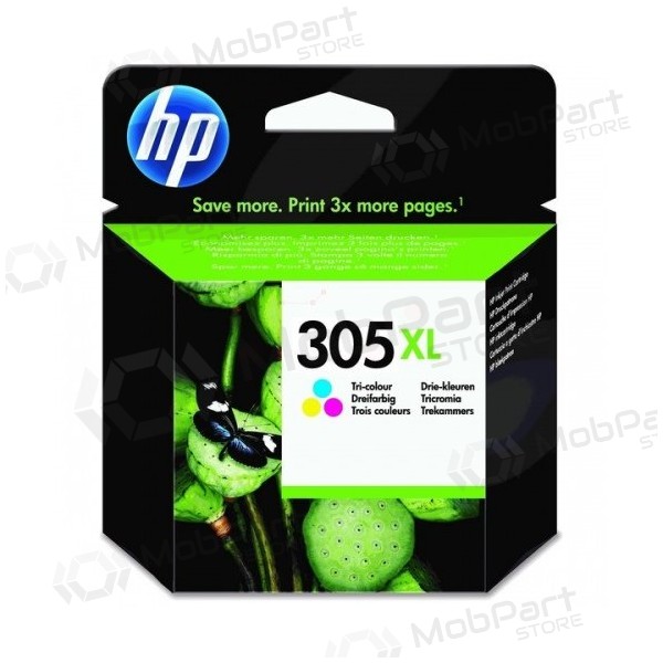 HP 305XL kolmevärviline (3YM63AE) tindikassett, CMY