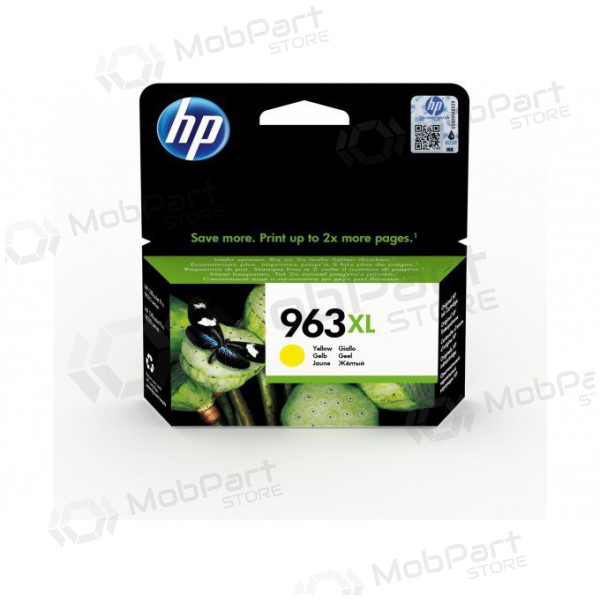 HP (3JA29AE, 963XL), kollane kassett tindiprinteritele, 1600 leheküljed.