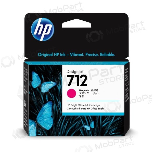 HP 712 (3ED68A) tindikassett, purpur (SPEC)
