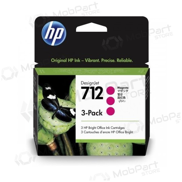 HP 712 (3ED78A) tindikassett, purpur (SPEC)