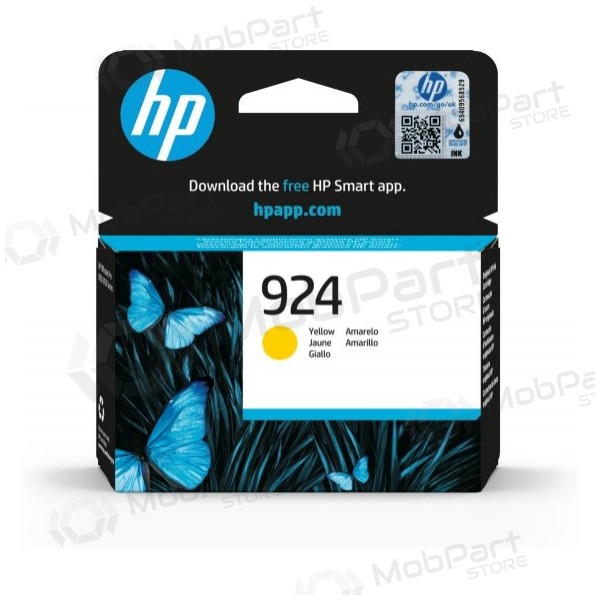 HP 924 (4K0U5NE) tindikassett, kollane