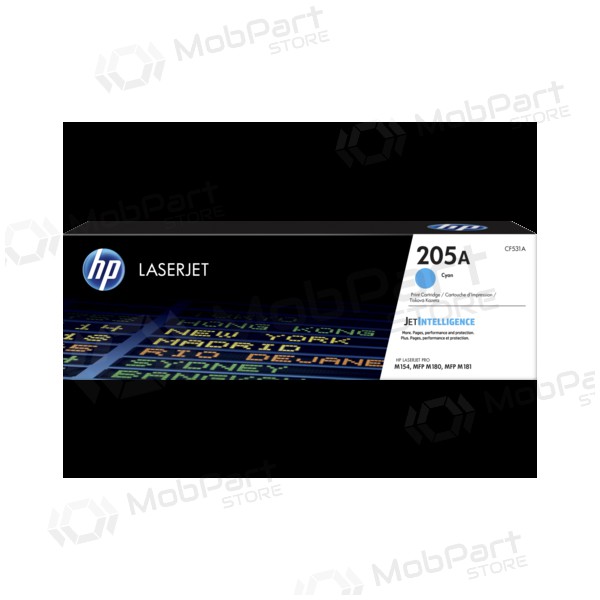 HP No.205A (CF531A), helesinine kassett laserprinterite jaoks, 900 leheküljed.