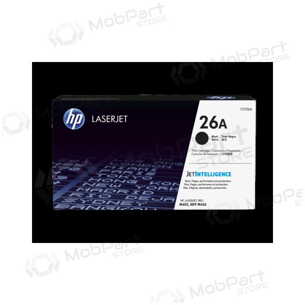 HP No.26A (CF226A), must kassett laserprinterite jaoks, 3100 leheküljed.