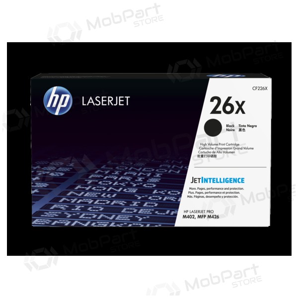 HP No.26X (CF226X), must kassett laserprinterite jaoks, 9000 leheküljed.