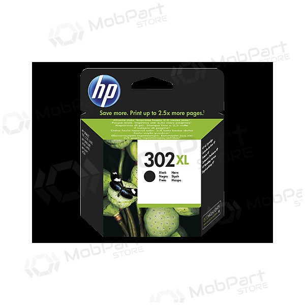 HP No.302XL (F6U68AE), must kassett tindiprinteritele, 480 leheküljed.