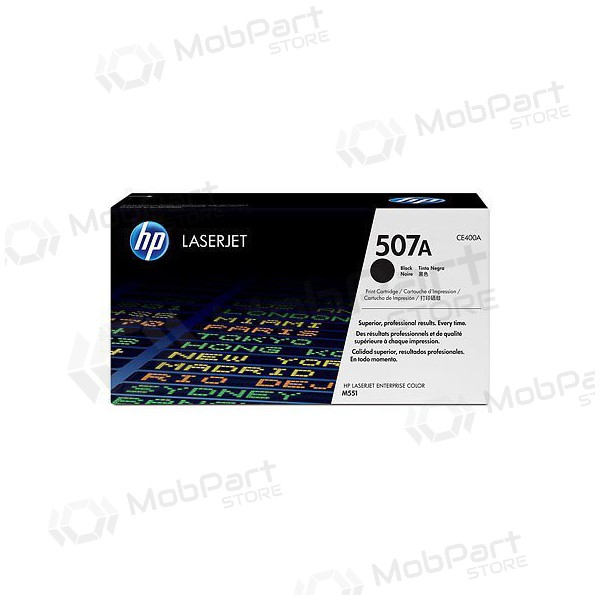 HP No.507A (CE400A), must kassett laserprinterite jaoks, 5500 leheküljed.