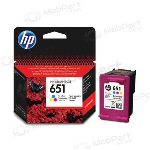 HP No.651 (C2P11AE), trispalvė kassett tindiprinteritele, 300 leheküljed.