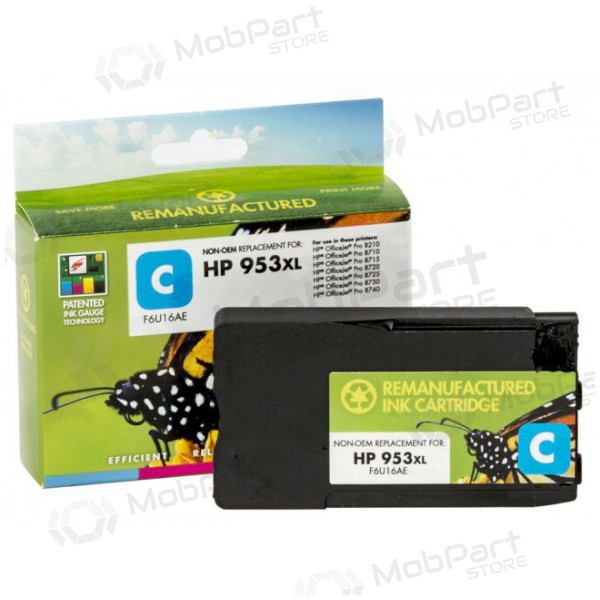 Neoriginaalne Static Control HP No.953 XL (F6U16AE) Uus mikroschema, helesinine kassett tindiprinteritele, 1600 leheküljed.
