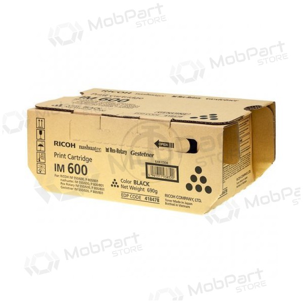 Ricoh IM 600 (418478), must kassett laserprinteritele, 25500 lehekülge