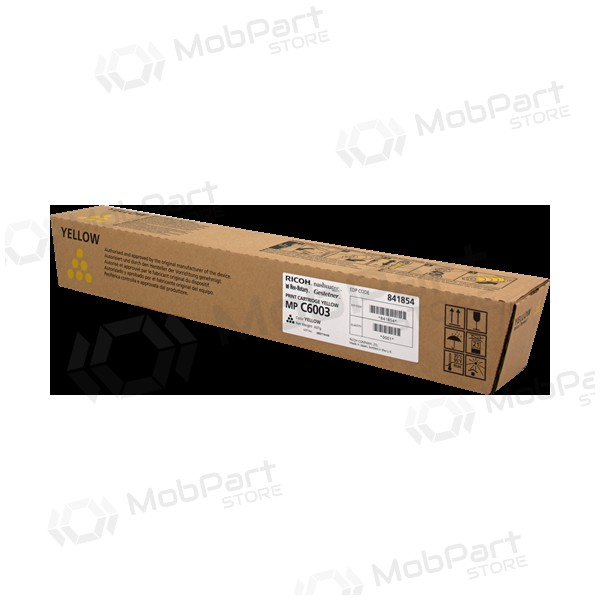 Ricoh MP C6003 (841854), kollane kassett laserprinterite jaoks, 22500 leheküljed.